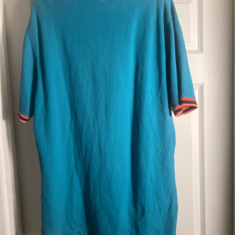 Psycho Bunny Teal Polo with Orange Trim 2XL - small mark - Picture 7 of 8